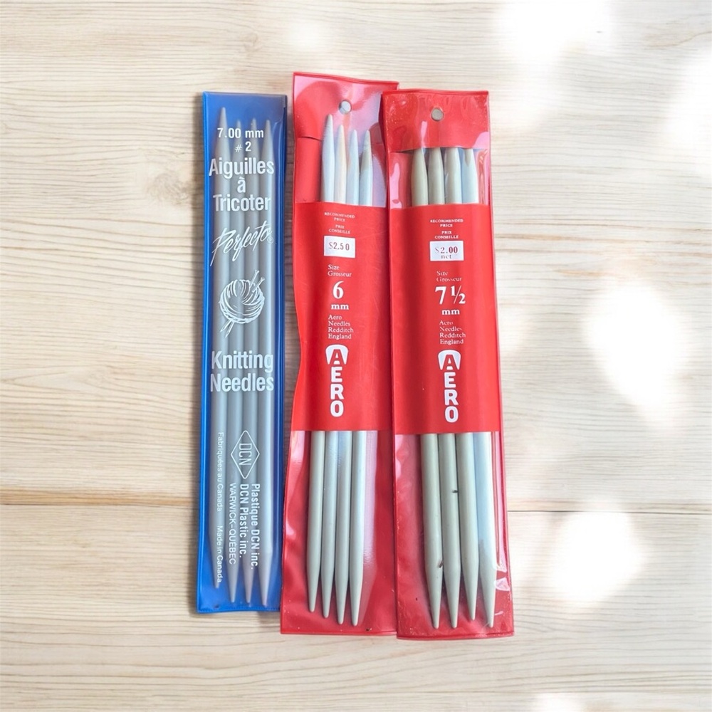 Vintage Aero & DCN Knitting Needles Sets Made in Canada / England Various Sizes